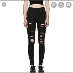 Levi’s mile high super skinny ripped jeans